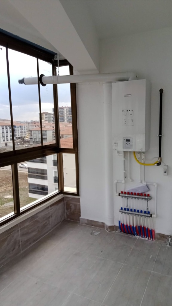 Batıkent Nexpoint cam balkon kombi, baca ve kolektör montajı